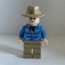 LEGO Jurassic Park Dr. Alan Grant Minifig w/ Hat & Hair (Set 76956)