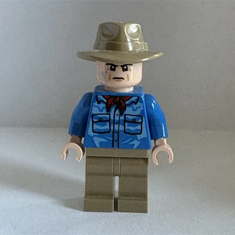 LEGO Jurassic Park Dr. Alan Grant Minifig w/ Hat & Hair (Set 76956)