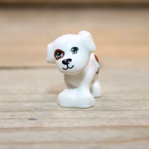LEGO White Dog Brown Patch Spots Friends Charlie Jacky 93088pb01 93088