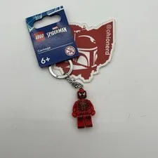LEGO 854154 Carnage Minifigure Keychain Keyring NEW Spider-Man Red Venom 2022
