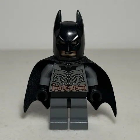 LEGO Batman Minifigure Black Cowl w/ Cape Gray Suit