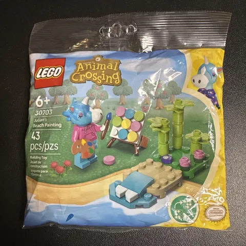 LEGO Animal Crossing Julian's Beach Painting Plastic Bag 30703 (SEALED)