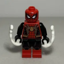 LEGO Marvel Spider-Man Minifigure Black Suit w/ White Web Accessories