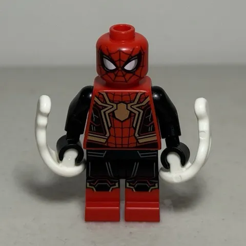 LEGO Marvel Spider-Man Minifigure Black Suit w/ White Web Accessories