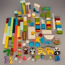 Lego DUPLO 350 Pc. Printed, Bricks, Animals, Dinos, Pastels, New Colors LOT