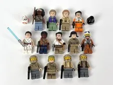 LEGO Star Wars Sequel Trilogy Minifigure Lot Authentic Rey Finn Poe Leia Rose