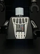 Lego Star Wars Darth Vader Minifigure Torso Silver Variant Rare Misprint sw1515