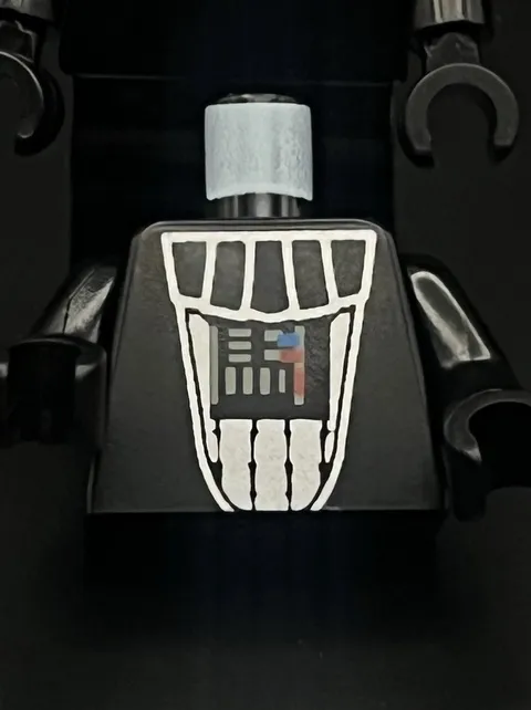 Lego Star Wars Darth Vader Minifigure Torso Silver Variant Rare Misprint sw1515