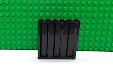 Lego 1 Black 1x6x5 Corrugated Wall Panel NEW