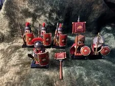6x MINIs Roman Legion VI Victrix Centurion Legionaries Signifer + Extra Banner