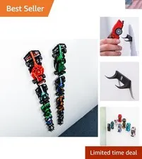 Sophisticated Wall Hooks for 8-Wide Speed Champions - Perfect Display Solution!