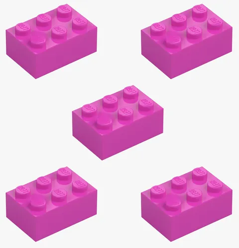 5 New LEGO Dark Pink 2x3 Bricks 3002 building blocks brick block 3x2 6143708