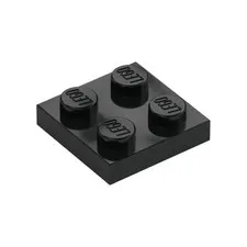 LEGO 50x Black Plate 2 x 2 inv.603