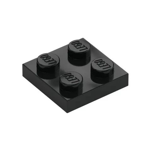 LEGO 50x Black Plate 2 x 2 inv.603