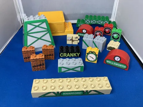 Lot Of Lego Duplo Thomas The Train Replacement Pieces Tidmouth Wellsworth Cranky