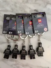 LOT OF 5 - NEW (NWT) LEGO 854189 MARVEL Black Panther Minifigure Key Chain