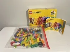 Used LEGO CLASSIC: Basic Brick Set (11002) with Instructions 300 Pieces
