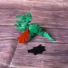 Vintage LEGO Green Dragon Minifigure Castle Set 6037