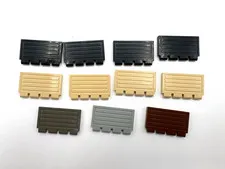 LEGO lot of 11 2 x 4 Train Gate Hinged Part 2873 Star Wars tan black brown gray