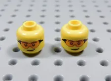 LEGO Lot of 2 Male Boy Yellow Head w/ Safety Glasses Minifig BT