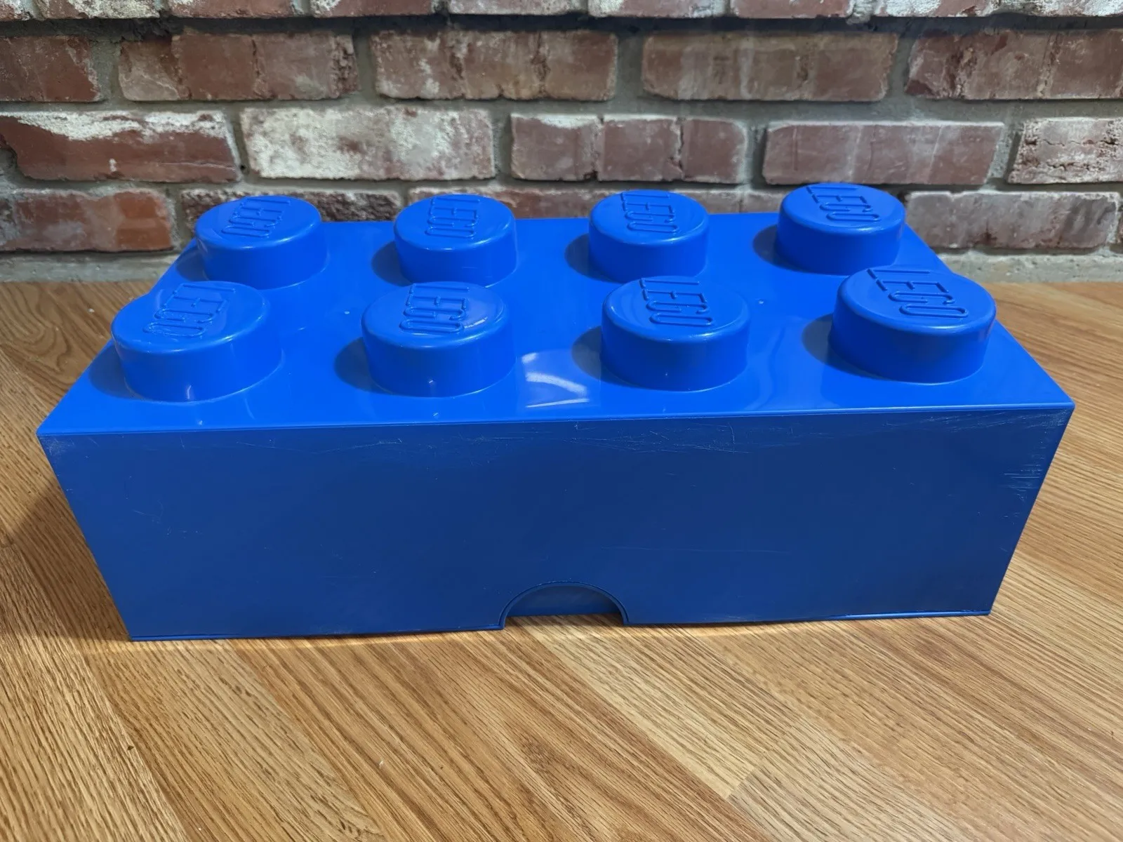 COLLECTIBLE Lego 8 Stud Storage Brick Stackable Container BLUE