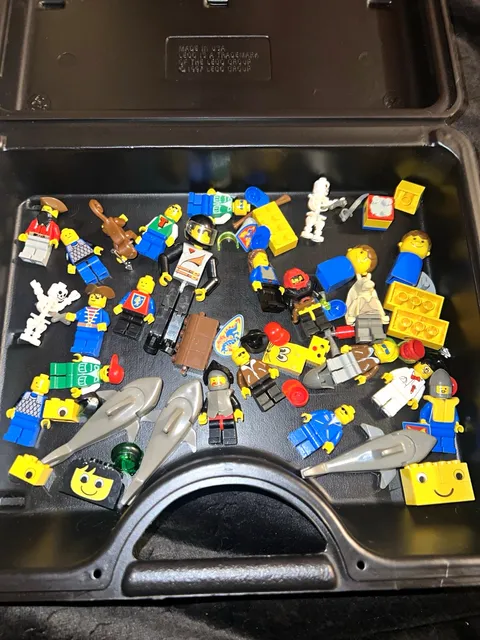 LEGO Time Cruisers Vintage Lot Mixed Parts & Minifigure Parts in Purple Tub