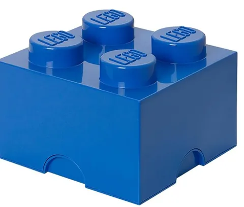 GIANT LEGO STORAGE BRICK Blue Box Stackable Container 4 Stud Knobs 2x2