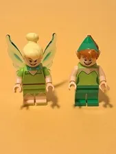 Lego Disney Peter Pan And Tinker Bell Minifigures From Set 43232. 
