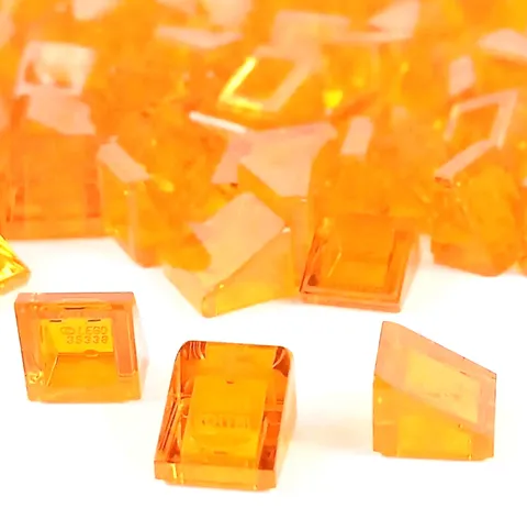 100 Pieces LEGO® Trans-Orange Slope 30 degree 1x1x2/3  Cheese Slope 54200
