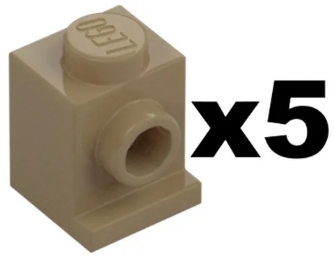 Lego Part 4070 BRICK Headlight Dark Tan Modified 1 x 1 Stud Qty 5 DT01