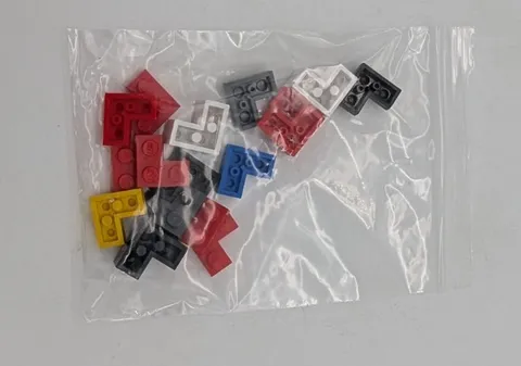 LEGO 1x2x2 angle (L) plates bricks (15 pcs) various colors Brick lot