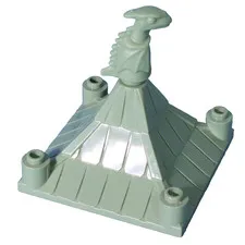 Lego Baby Dragon Perched on a Sand Green Roof