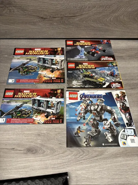 Lego Lot Of 5 Marvel Super Heros Instruction Manuals ONLY