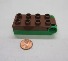 Lego Duplo TIPPER HINGE & CONNECTOR PIECE GREEN BROWN 13355 & 16686 Parts Hinged