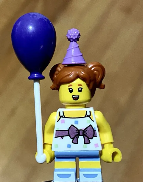 LEGO Little Girl Minifig With Balloon, Birthday Party Special Occasion