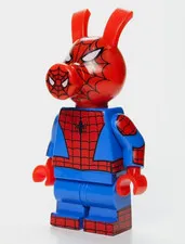 LEGO Spider-Pig Red & Blue Minifigure w/ Rabbit Ears Helmet/Head