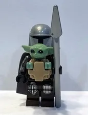 Lego Mandolorian and Grogu Minifigures - Come Together As Pictured