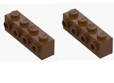 LEGO ® 2x brick 1x4 with 4 side studs Reddish Brown 30414 6153594 Brown New