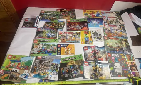 Lego Manual Lot Of 23 Minecraft Jurassic World Ninjago Superhero Heroes Racers