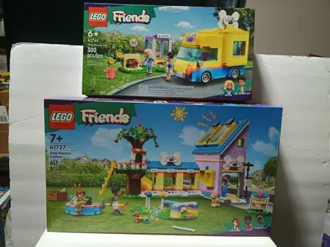 LEGO FRIENDS: Dog Rescue Center & Van 41727 & 41741 New Sealed In Box - Retired