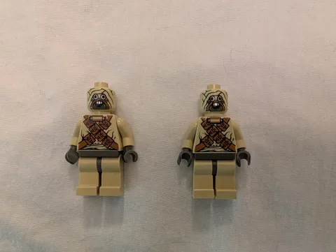 Lot of 2 - LEGO Star Wars Tusken Raider Minifigure sw0052 7113 Episode 2 Retired