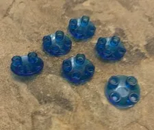 Lego Gliders Round tile domel 2x2 transparent Blue #54196 Piece Lot