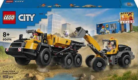 LEGO City Dump Truck & Front End Loader 60494 Building Toy Set 1,132-Pieces New