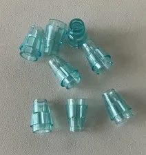 LEGO 8x NEW Pieces Nose Cone 1x1 TRANS LIGHT BLUE #28701