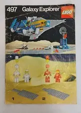 Instruction Manual Book ONLY For Vintage LEGO Galaxy Explorer 497 Classic Space 