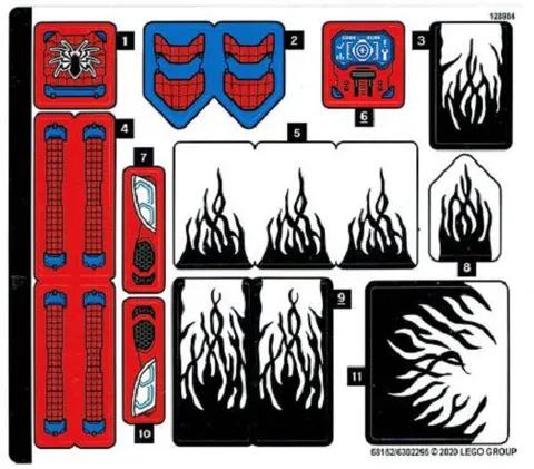 LEGO STICKER SHEET 76151 VENOMOSAURUS AMBUSH New from set 76151stk01