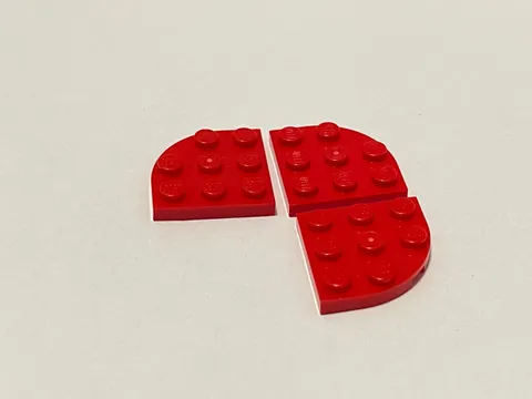 Lego 30357 Red Replacement Add-on Pieces Parts Lot of 3