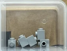 LEGO Parts - Light Bluish Gray Brick 1 x 1 with Stud on Side - No 87087 - QTY 5