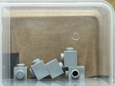 LEGO Parts - Light Bluish Gray Brick 1 x 1 with Stud on Side - No 87087 - QTY 5
