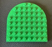 LEGO Rounded End Half Plate Green 8x8 Part 41948